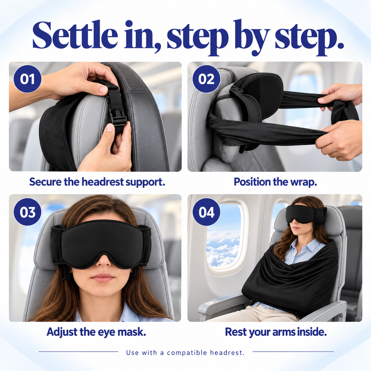 3-in-1 Sleep Kit That Holds Your Head