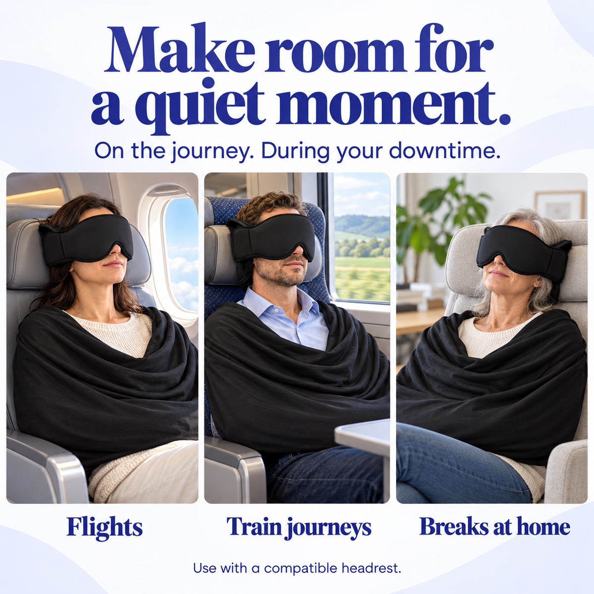 3-in-1 Sleep Kit That Holds Your Head