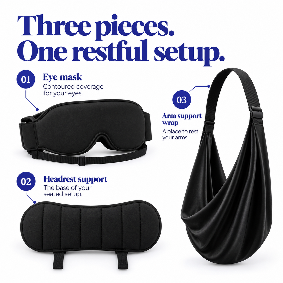 3-in-1 Sleep Kit That Holds Your Head